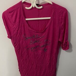 PINK Victoria's Secret Hot Pink Graphic Tee